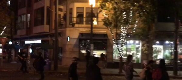 ABD'de Trump karşıtı gösteriler kitlesel kargaşaya dönüştü - Sputnik Türkiye