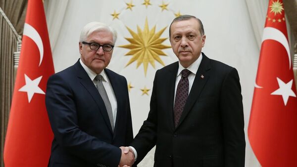 Cumhurbaşkanı Recep Tayyip Erdoğan, Almanya Federal Cumhuriyeti Cumhurbaşkanı Frank Walter Steinmeier - Sputnik Türkiye