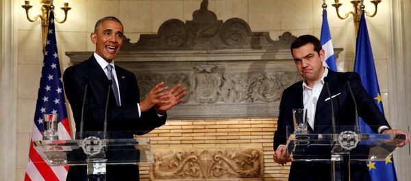 ABD Başkanı Barack Obama- Yunanistan Başbakanı Aleksis Çipras - Sputnik Türkiye