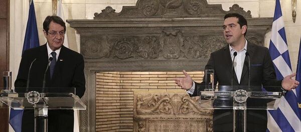 Aleksis Çipras - Nikos Anastasiadis - Sputnik Türkiye