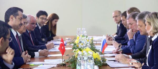 Türkiye Gıda Tarım ve Hayvancılık Bakanı Faruk Çelik, Rusya Başbakan Yardımcısı Arkadiy Dvorkoviç ve Rusya Tarım Bakanı Aleksandr Tkaçev ile bir araya geldi. - Sputnik Türkiye