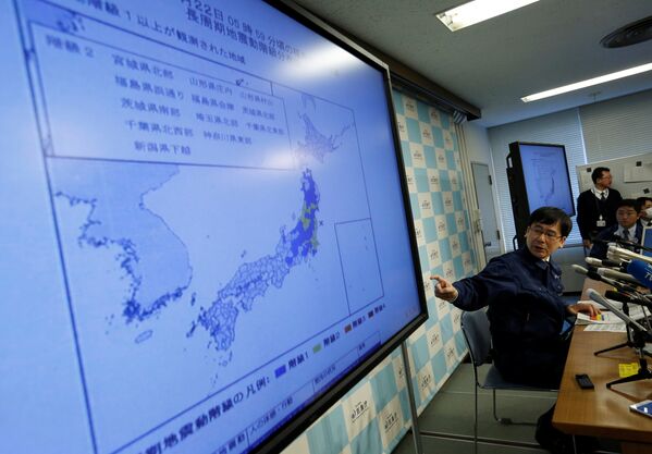 Japonya Meteoroloji Ajansı yetkilisi Koji Nakamura, depremle ilgili açıklamalarda bulundu. - Sputnik Türkiye