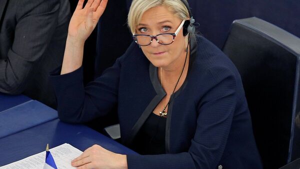 Avrupa Parlamentosu'nda Türkiye'nin AB üyeliğiyle ilgili düzenlenen oturuma Fransa'da aşırı sağcı Ulusal Cephe Partisi'nin (FN) lideri Marine Le Pen de katıldı. - Sputnik Türkiye