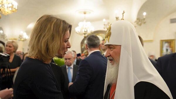 Rusya Dışişleri Bakanlığı Resmi Sözcüsü Mariya Zaharova, Rusya Ortodoks Kilisesi Patriği Kirill’in 70. doğumgününü kutladı. - Sputnik Türkiye