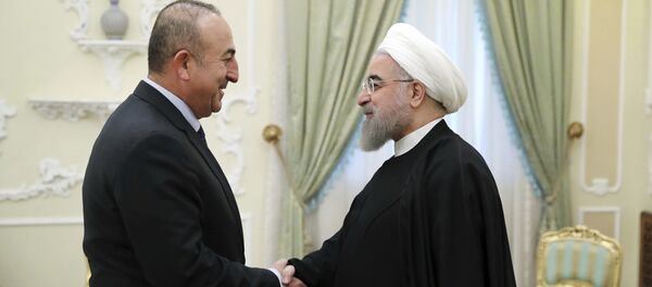 Çavuşoğlu İran Cumhurbaşkanı Ruhani ile bir araya geldi Çavuşoğlu İran Cumhurbaşkanı Ruhani ile bir araya geldi - Sputnik Türkiye
