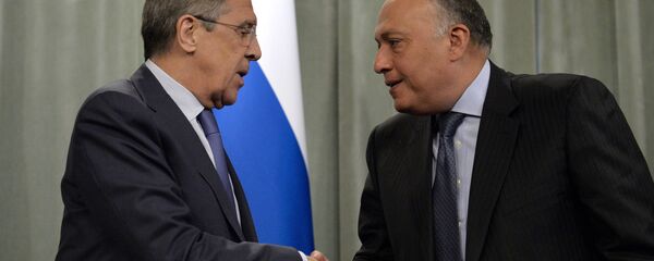 Rusya Dışişleri Bakanı Sergey Lavrov ve Mısırlı mevkidaşı Semih Şükri - Sputnik Türkiye