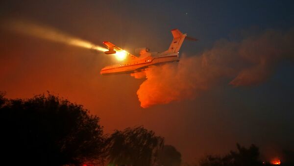İsrail'deki yangınları söndüren Rus itfaiye uçakları - Sputnik Türkiye