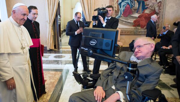 Stephen Hawking ve Papa Francis - Sputnik Türkiye