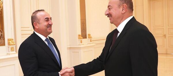 Mevlüt Çavuşoğlu - İlham Aliyev - Sputnik Türkiye