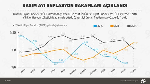 Kasım ayı enflasyon rakamları - Sputnik Türkiye