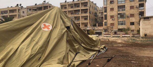 Suriye'nin Halep kentinde yer alan Rusya'ya ait askeri hastane Suriye'nin Halep kentinde yer alan Rusya'ya ait askeri hastane - Sputnik Türkiye