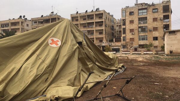Rusya'nın Halep'teki seyyar hastanesi saldırıya uğradı - Sputnik Türkiye