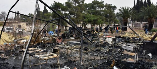 Halep'te saldırıya uğrayan seyyar Rus hastanesi - Sputnik Türkiye