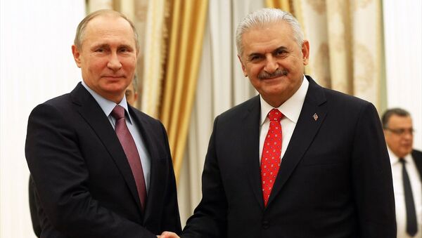 Rusya Devlet Başkanı Vladimir Putin ve Başbakan Binali Yıldırım - Sputnik Türkiye