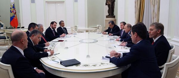 Rusya Devlet Başkanı Vladimir Putin ile Başbakan Binali Yıldırım'ın toplantısı - Sputnik Türkiye