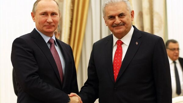 Rusya Devlet Başkanı Vladimir Putin, Başbakan Binali Yıldırım'ı kabul etti. - Sputnik Türkiye