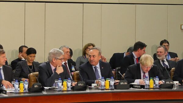 Dışişleri Bakanı Mevlüt Çavuşoğlu, NATO Dışişleri Bakanları Toplantısı 2. gününde NATO-Ukrayna Komisyon Toplantısına katıldı. - Sputnik Türkiye