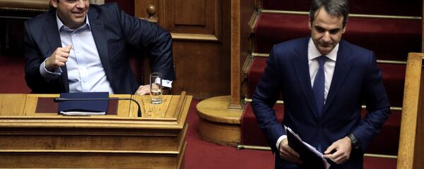 Yeni Demokrasi lideri Kiriakos Miçotakis - Aleksis Çipras - Sputnik Türkiye