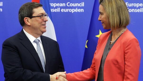 Federica Mogherini - Bruno Rodriguez Parrilla - Sputnik Türkiye