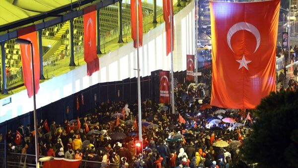 İstanbul'daki terör saldırısına tepki - taraftar yürüyüşü - Sputnik Türkiye