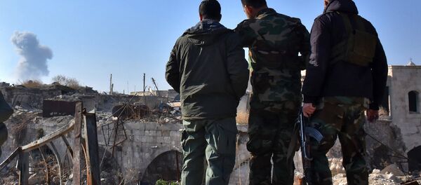 Halep'teki Suriye ordusu askerleri - Sputnik Türkiye