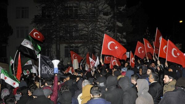 İran'ın Ankara Büyükelçiliği Halep protestosu - Sputnik Türkiye