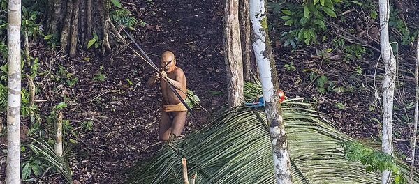 Brezilya'daki yağmur ormanlarında 20 bin yıl önceki ataları gibi yaşayan kabilenin görüntüleri - Sputnik Türkiye