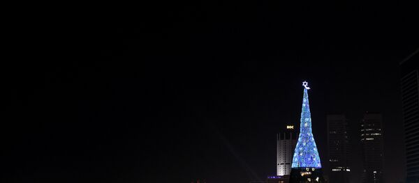 Sri Lanka'daki yapay Noel ağacı - Sputnik Türkiye