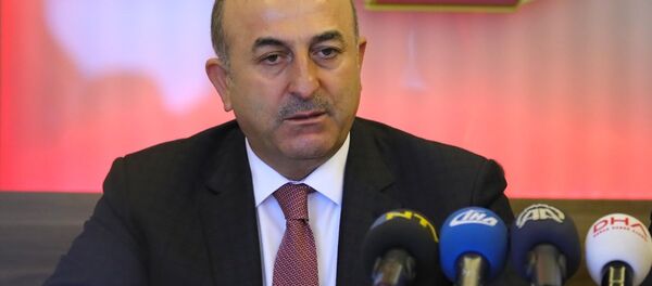 Dışişleri bakanı Mevlüt Çavuşoğlu, Alanya Gazeteciler Cemiyeti'nde - Sputnik Türkiye