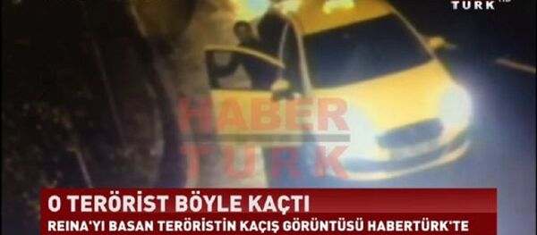 Reina saldırganının taksiyle kaçma görüntüsü - Sputnik Türkiye