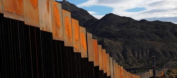 Meksika sınırındaki duvarın yeni yapılan bir bölümü - Sputnik Türkiye