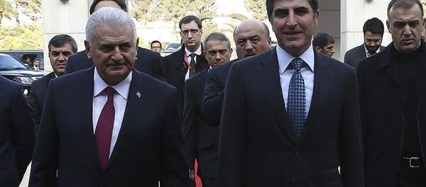 Başbakan Binali Yıldırım- IKBY Başbakanı Neçirvan Barzani - Sputnik Türkiye