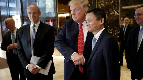 ABD'nin yeni başkanı Donald Trump- Alibaba'nın sahibi Jack Ma - Sputnik Türkiye