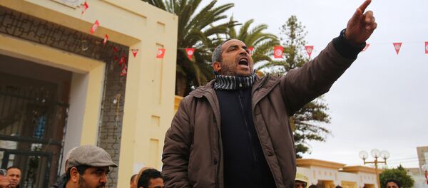 Yasemin Devrimi'nin yıl dönümünde Tunus'ta protestolar - Sputnik Türkiye