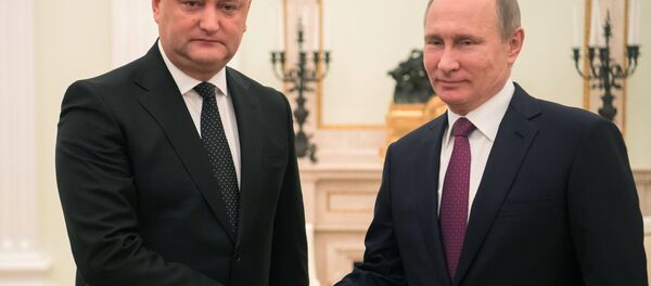 Rusya Devlet Başkanı Putin- Moldova Devlet Başkanı İgor Dodon - Sputnik Türkiye