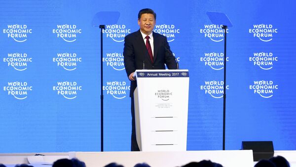 Çin Devlet Başkanı Şi Cinping, 2017 Dünya Ekonomik Forumu Yıllık Toplantısı'nda konuştu - Sputnik Türkiye