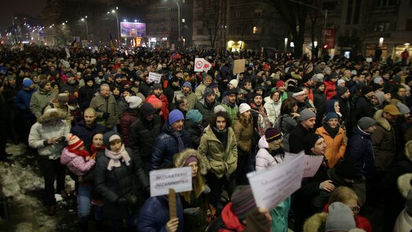 Romanya'da protestolar - Sputnik Türkiye