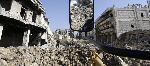 Halep'teki tarihi anıtların yıkıntıları - Sputnik Türkiye