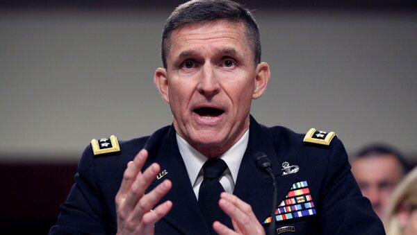 In this Feb. 11, 2014 file photo, then-Defense Intelligence Agency Director Lt. Gen. Michael Flynn testifies on Capitol Hill in Washington - Sputnik Türkiye