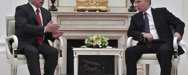 Rusya Devlet Başkanı Vladimir Putin ve Ürdün Kralı 2. Abdullah Rusya Devlet Başkanı Vladimir Putin ve Ürdün Kralı 2. Abdullah - Sputnik Türkiye