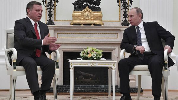 Rusya Devlet Başkanı Vladimir Putin ve Ürdün Kralı 2. Abdullah - Sputnik Türkiye
