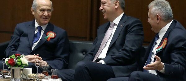 Recep Tayyip Erdoğan - Binali Yıldırım - Devlet Bahçeli - Sputnik Türkiye