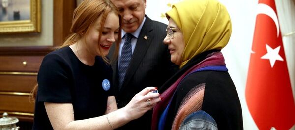 Lindsay Lohan Cumhurbaşkanlığı Külliyesi'nde - Sputnik Türkiye