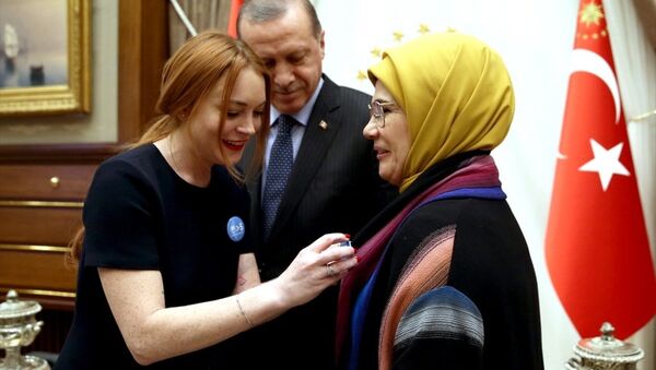 Lindsay Lohan Cumhurbaşkanlığı Külliyesi'nde - Sputnik Türkiye