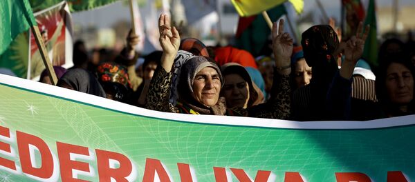 Astana'ya PYD'nin davet edilmemesini protesto eden Kürtler - Sputnik Türkiye