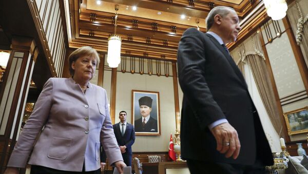 Almanya Başbakanı Angela Merkel- Türkiye Cumhurbaşkanı Recep Tayyip Erdoğan - Sputnik Türkiye