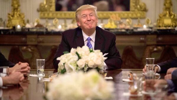 US President Donald Trump during a reception with Congressional leaders on January 23, 2017 at the White House in Washington, DC. - Sputnik Türkiye