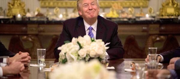 US President Donald Trump during a reception with Congressional leaders on January 23, 2017 at the White House in Washington, DC. - Sputnik Türkiye
