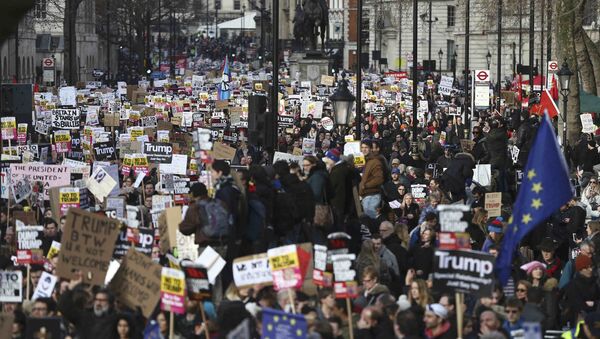 Londra'da Trump karşıtı eylem - Sputnik Türkiye