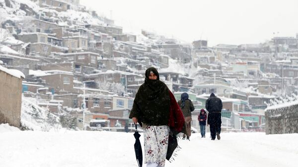 Afganistan'ın başkenti Kabil'de kar yağışı - Sputnik Türkiye